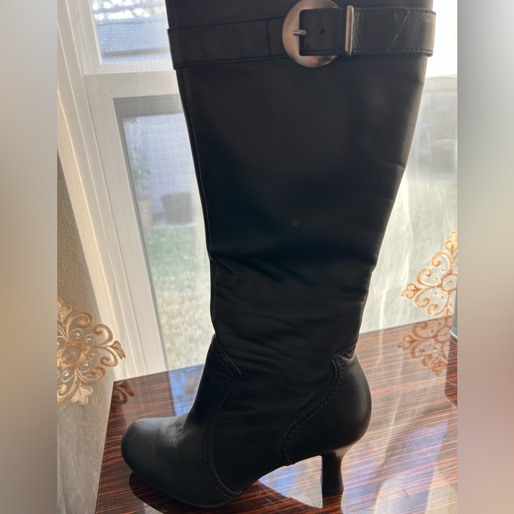 Gianni Bini Black Faux Leather Over-the-Knee Boots